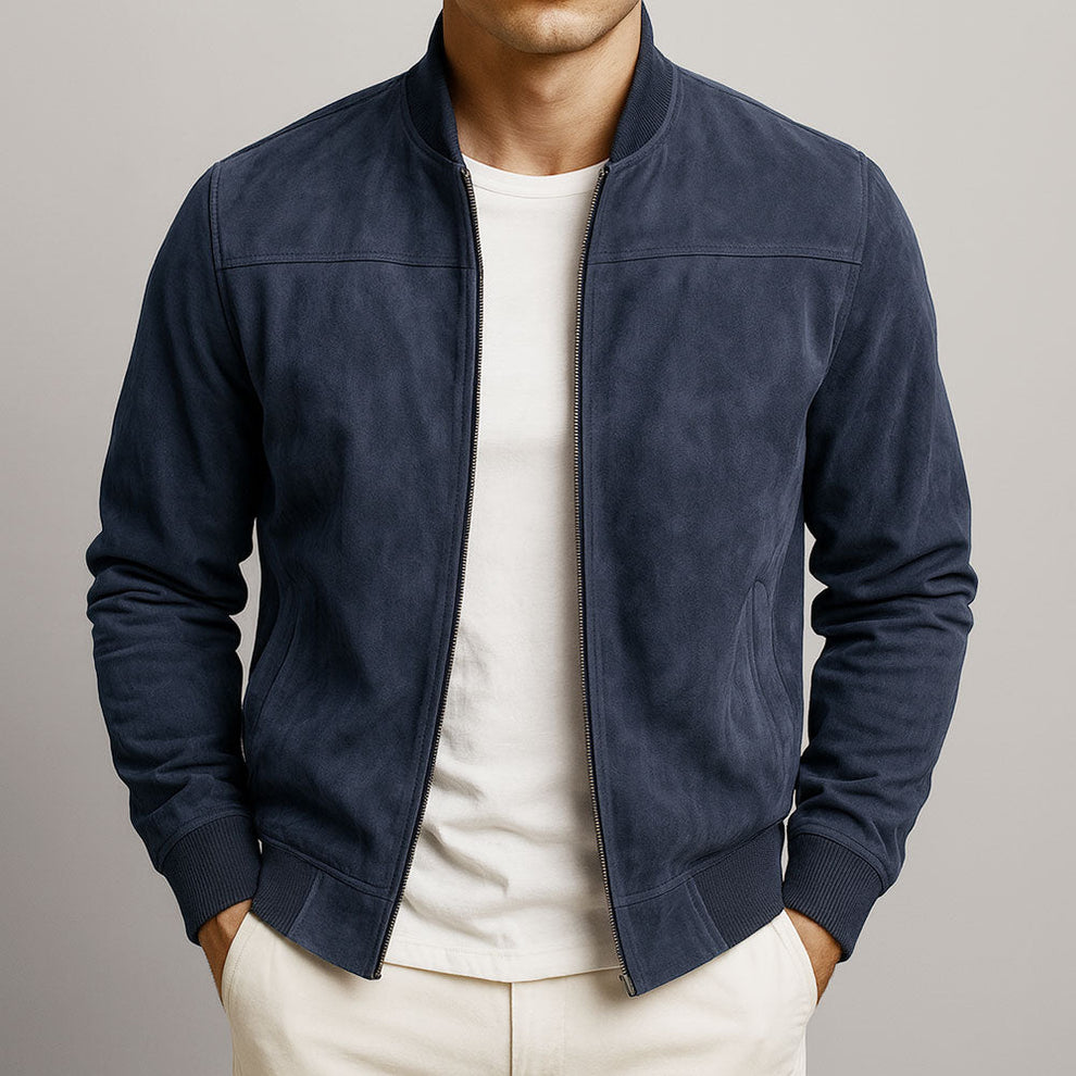 Veste avec Fermeture Zippée et Col Montant pour Hommes | Idéale pour Usage Quotidien