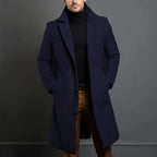 Manteau Long à Col Classique pour Homme | Idéal pour les Journées Fraîches