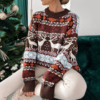 Pull de Noël avec Motif Saisonniers pour Femme | Idéal pour Occasions Hivernales