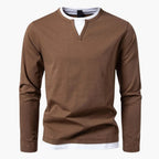 Chemise À Manches Longues Avec Détail Superposé Pour Homme | Idéal Pour Usage Quotidien