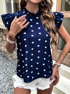 T-shirt À Manches Courtes Avec Volants Pour Femmes | Idéal Pour Usage Quotidien