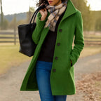 Manteau Long à Coupe Classique pour Femme | Idéal pour la Saison Froide et les Sorties Quotidiennes