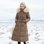 Manteau d’Hiver Long pour Femme avec Coupe Cintrée et Manches Longues | Idéal pour la Saison Froide