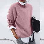 Pull à Manches Longues avec Col Rond pour Femmes | Idéal pour un Usage Quotidien
