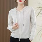 Gilet À Capuche Zippé Avec Coupe Standard Pour Femme | Idéal Pour La Mi-Saison