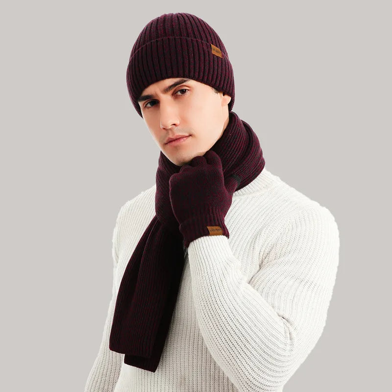 Ensemble D’Hiver avec Bonnet, Écharpe Et Gants pour Adultes | Idéal pour Les Journées Froides