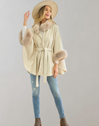 Cape-Manteau avec Col Large pour Femmes | Idéal pour la Saison Hivernale