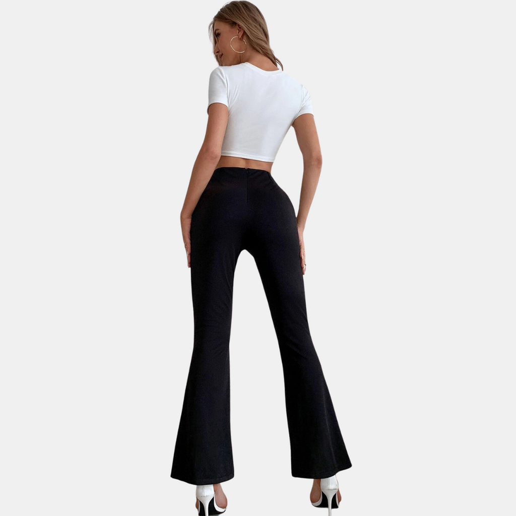Pantalon Évasé à Taille Haute pour Femme | Idéal pour un Usage Quotidien