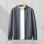 Veste Zippée avec Coupe Ajustée et Détails Côtelés pour Hommes | Idéale pour Automne et Hiver