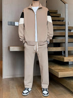 Ensemble de Survêtement pour Homme avec Hoodie Zippé et Pantalon à Cordon | Idéal pour l’Automne