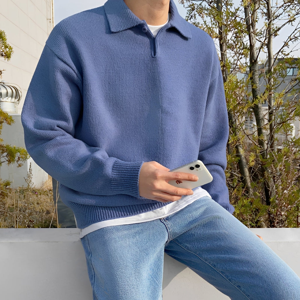 Pull à Demi-Zip avec Coupe Droite pour Hommes | Idéal pour un Usage Quotidien
