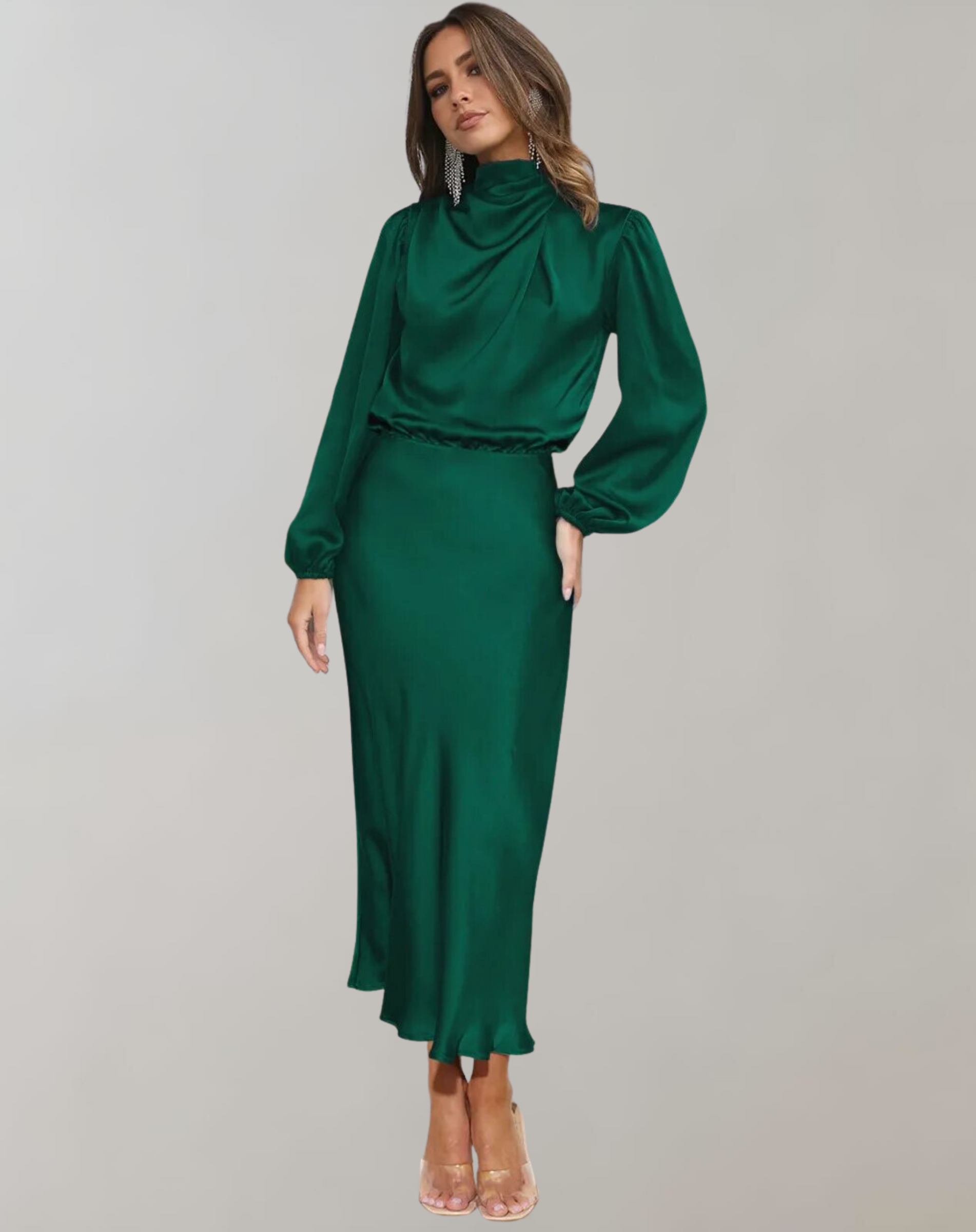 Robe Longue À Manches Longues Pour Femmes | Idéal Pour Occasions Formelles
