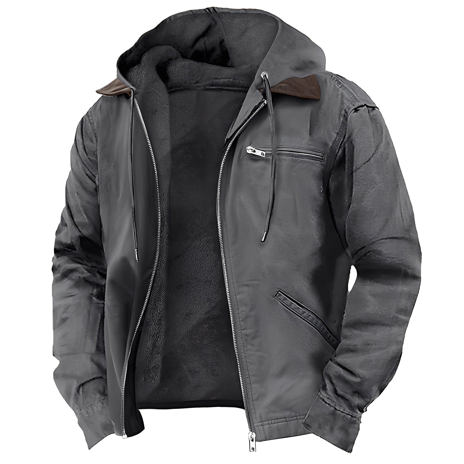 Veste À Fermeture Zippée Avec Coupe Droite Pour Homme | Idéale Pour Un Usage Quotidien