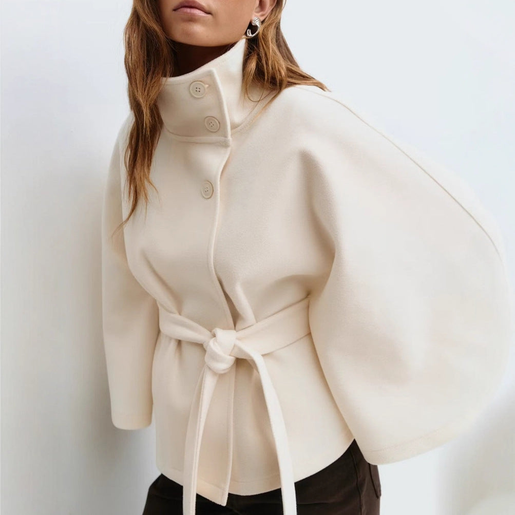 Veste Ceinturée avec Col Montant pour Femme | Idéale pour le Quotidien et les Loisirs