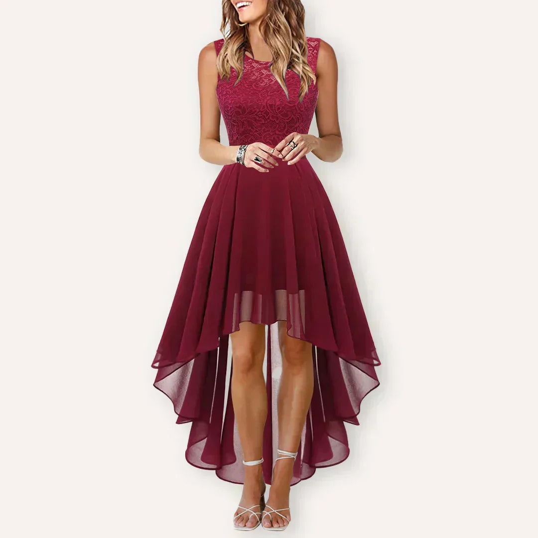 Robe Midi High-Low avec Ourlet Asymétrique pour Femme | Idéale pour Événements et Occasions Estivales