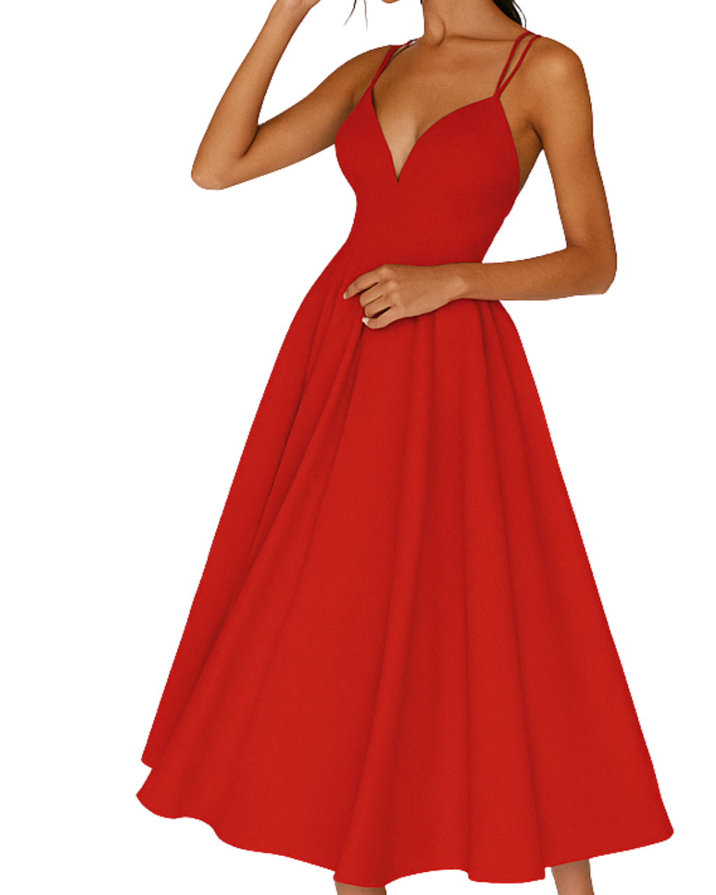 Robe Midi à Bretelles pour Femme | Idéale pour les Mariages et les Événements Formels