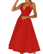 Robe Midi à Bretelles pour Femme | Idéale pour les Mariages et les Événements Formels