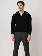 Pull-Over Homme à Rayures avec Fermeture Zippée pour Usage Quotidien | Idéal pour Toutes Occasions