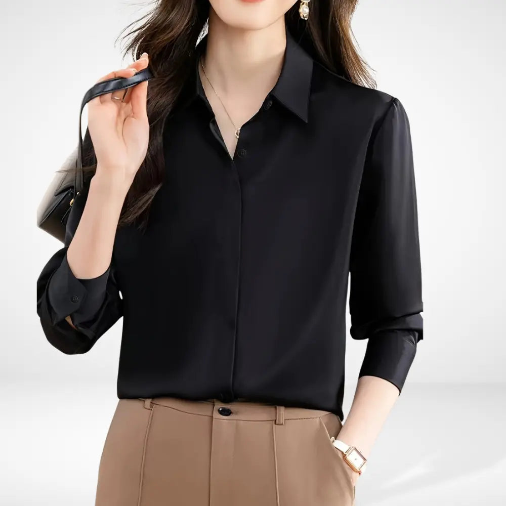 Blouse À Col Chemise Avec Coupe Fluide Pour Femmes | Idéal Pour Travail Et Usage Quotidien