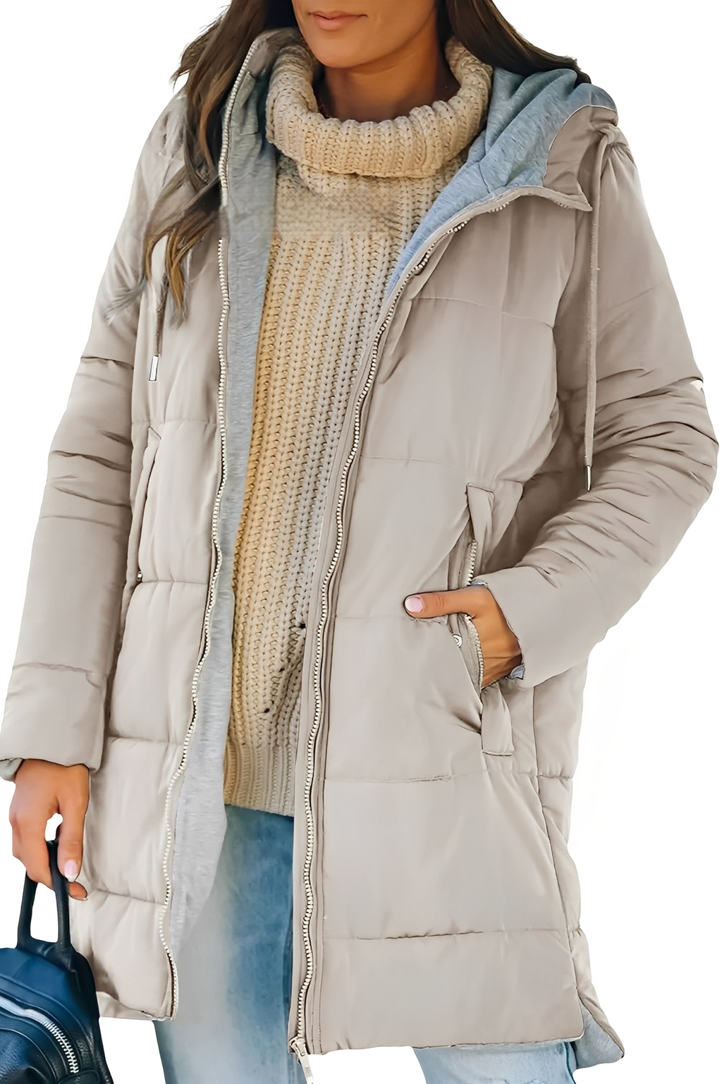 Veste Matelassée avec Capuche pour Femme | Idéale pour l’Hiver