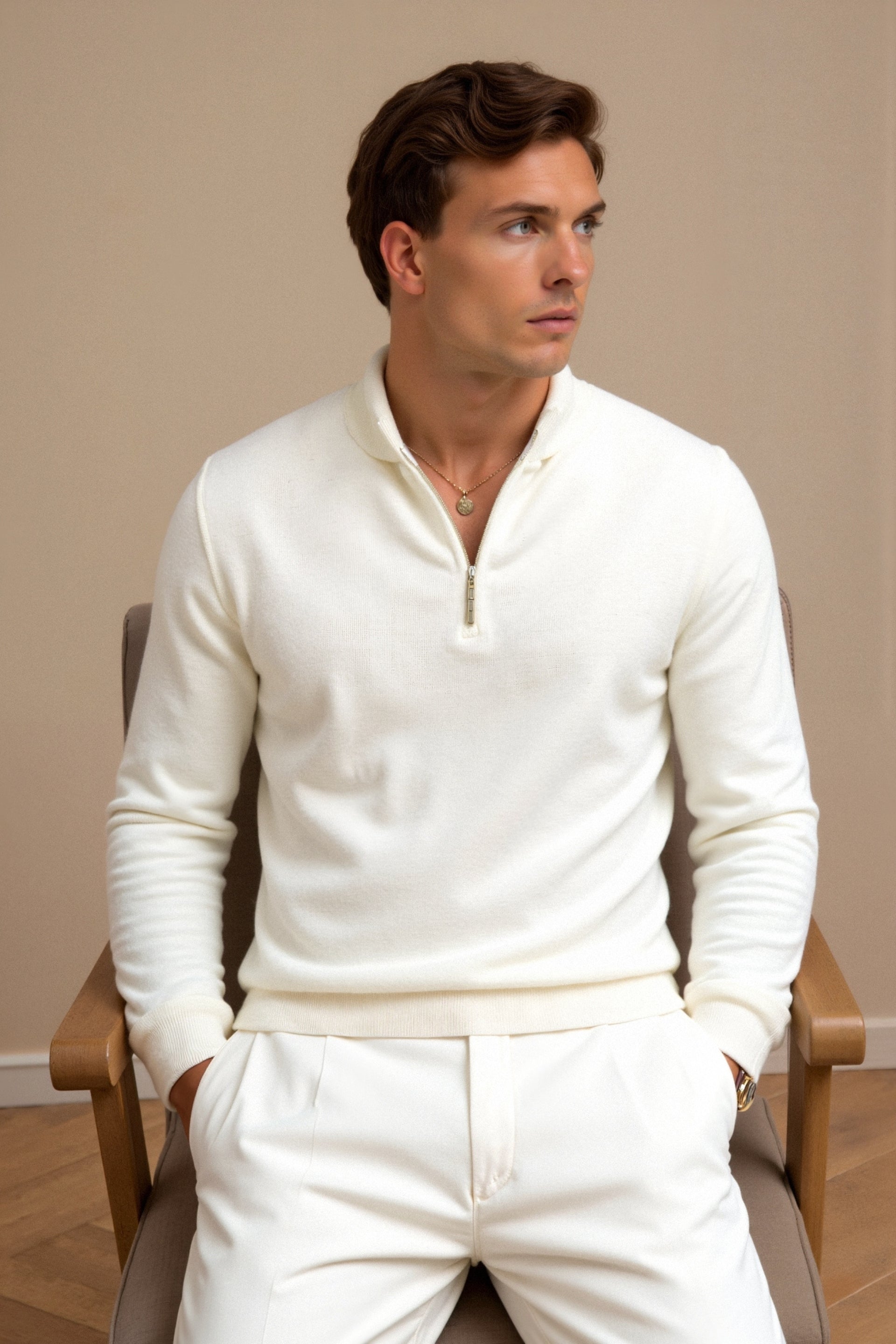Sweatshirt Pour Adulte Avec Demi-Fermeture Zippée Et Coupe Standard | Idéal Pour Usage Quotidien Et Décontracté