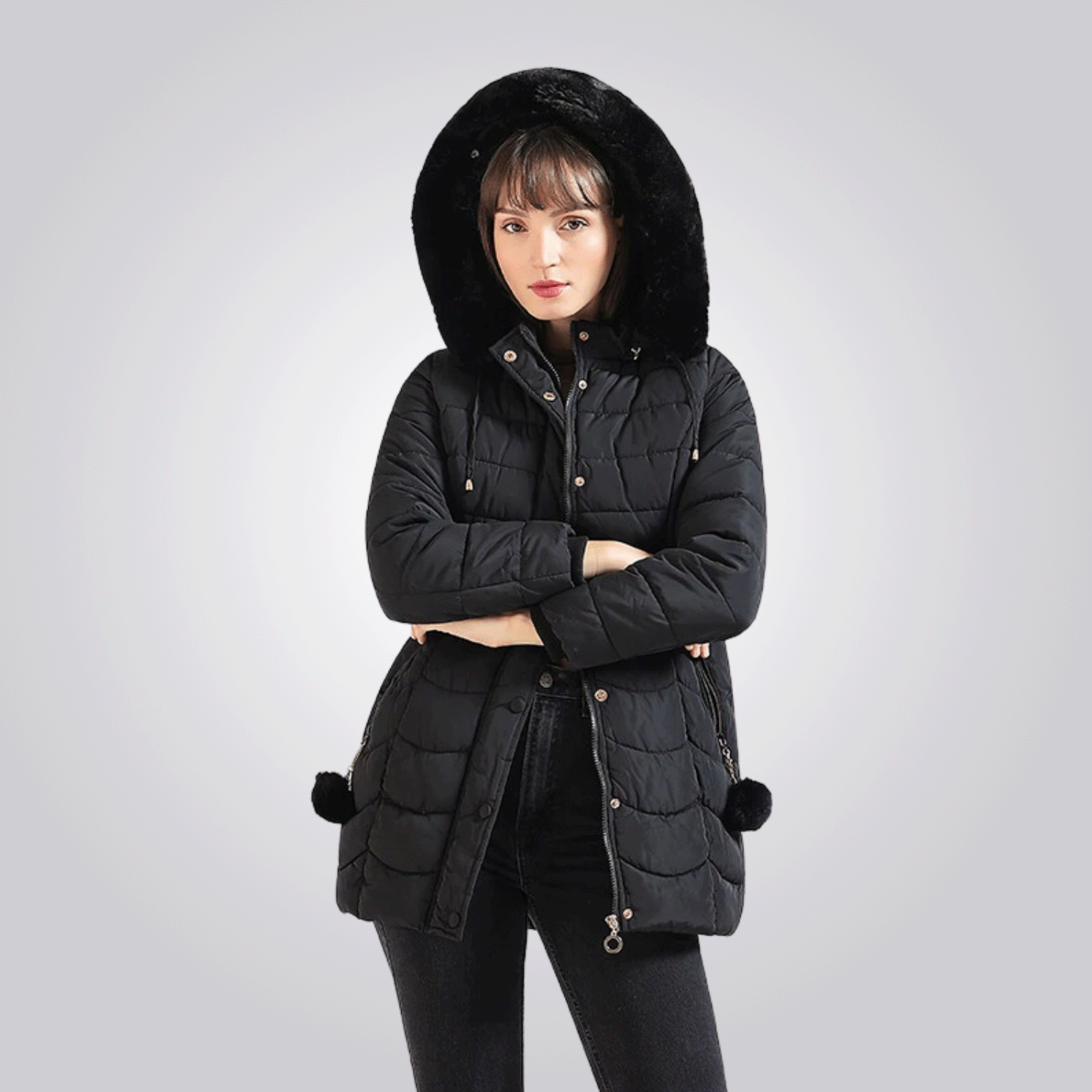 Manteau Long avec Capuche Amovible pour Femme | Idéal pour l’Hiver