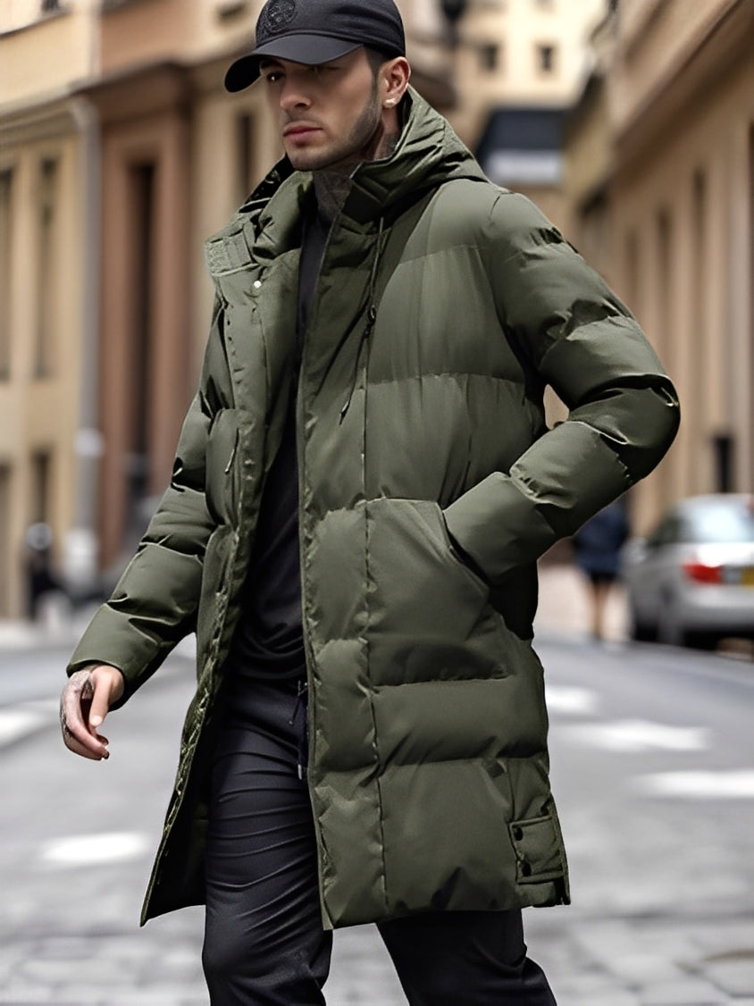Parka avec Coupe Droite et Éléments Ajustables pour Homme | Idéale pour Automne et Hiver