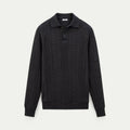 Chemise Tricotée à Manches Longues avec Col Polo pour Homme | Idéale pour la Mi-Saison