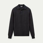 Chemise Tricotée à Manches Longues avec Col Polo pour Homme | Idéale pour la Mi-Saison