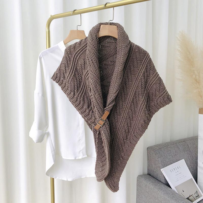 Châle Trinagle Doux avec Boucle pour Femme | Idéal pour l’Hiver