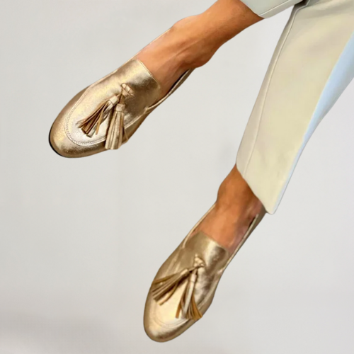 Mocassins Métallisés pour Femmes avec Semelle Souple | Idéal pour Un Usage Quotidien