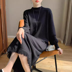 Robe Avec Ourlet À Franges Et Encolure Ras-Du-Cou Pour Femme | Idéale Pour Le Jour Et Le Soir