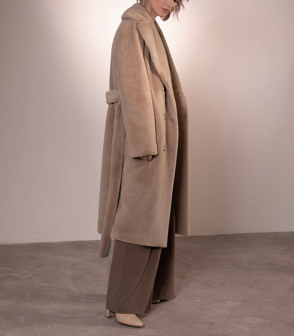 Manteau Long avec Ceinture pour Femmes | Idéal pour La Saison Hivernale