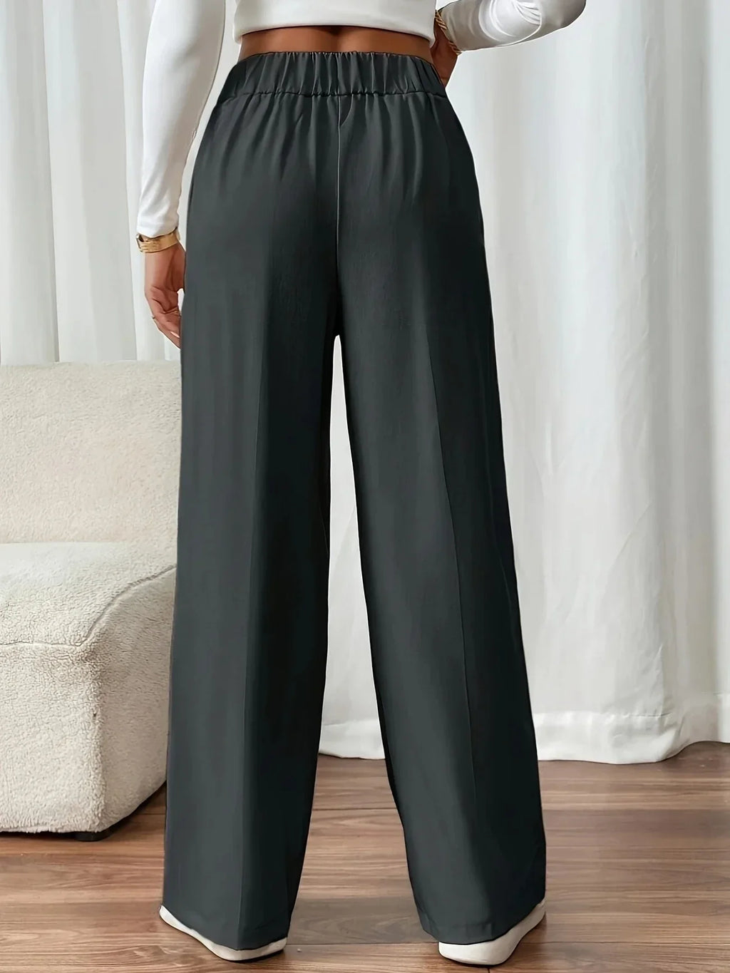 Pantalon Droit pour Femme avec Ceinture Élastique | Idéal pour le Quotidien et les Sorties