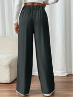 Pantalon Droit pour Femme avec Ceinture Élastique | Idéal pour le Quotidien et les Sorties