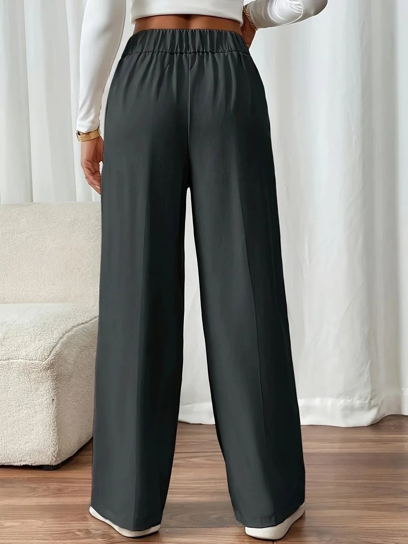 Pantalon Droit pour Femme avec Ceinture Élastique | Idéal pour le Quotidien et les Sorties