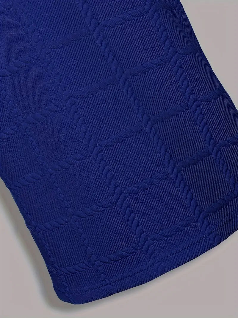 Chemise À Boutons Avec Motif Texturé Pour Homme | Idéale Pour Bureau Et Sorties