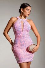 Robe Courte À Sequins Avec Coupe Ajustée Pour Femme | Idéale Pour Les Soirées Et Événements