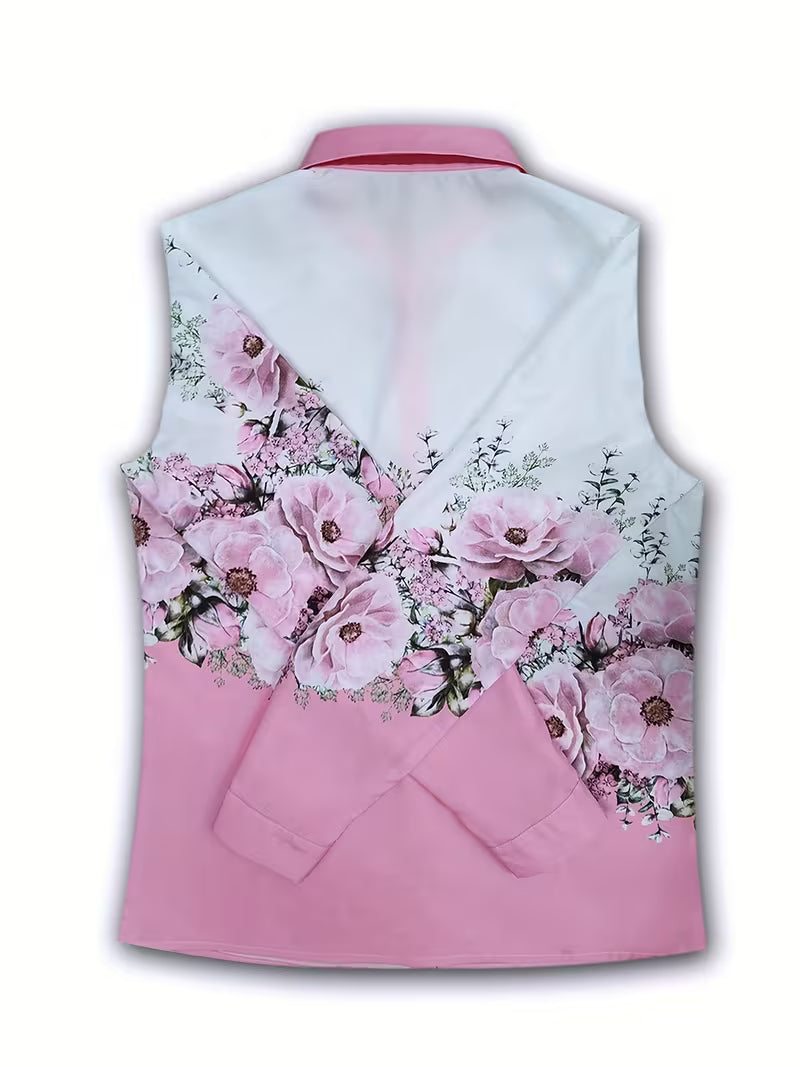 Chemise à Imprimé Floral Avec Fermeture Boutonnée Pour Femmes | Idéale Pour Toutes Saisons