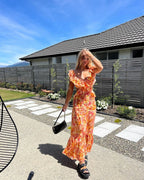 Robe Cintrée avec Volants et Détail Découpé pour Femme | Idéale pour le Printemps et l'Été