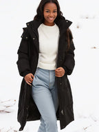 Manteau Long avec Capuche Amovible pour Femme | Idéal pour l’Hiver