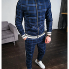 Ensemble de Survêtement à Carreaux pour Homme avec Taille élastique | Idéal pour les Activités de Loisirs