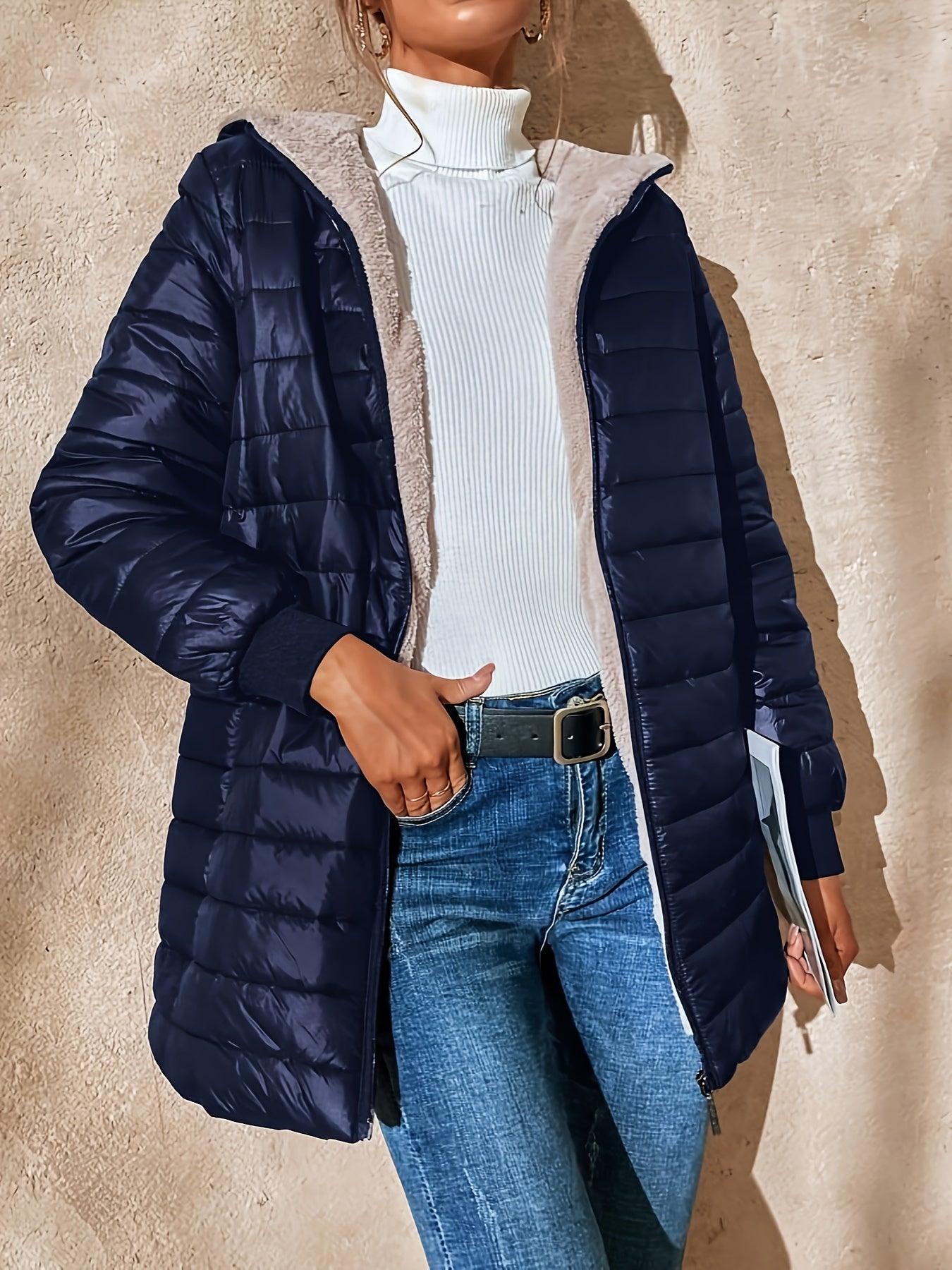Veste Longue À Fermeture Zippée Pour Femme | Idéale Pour La Saison Froide