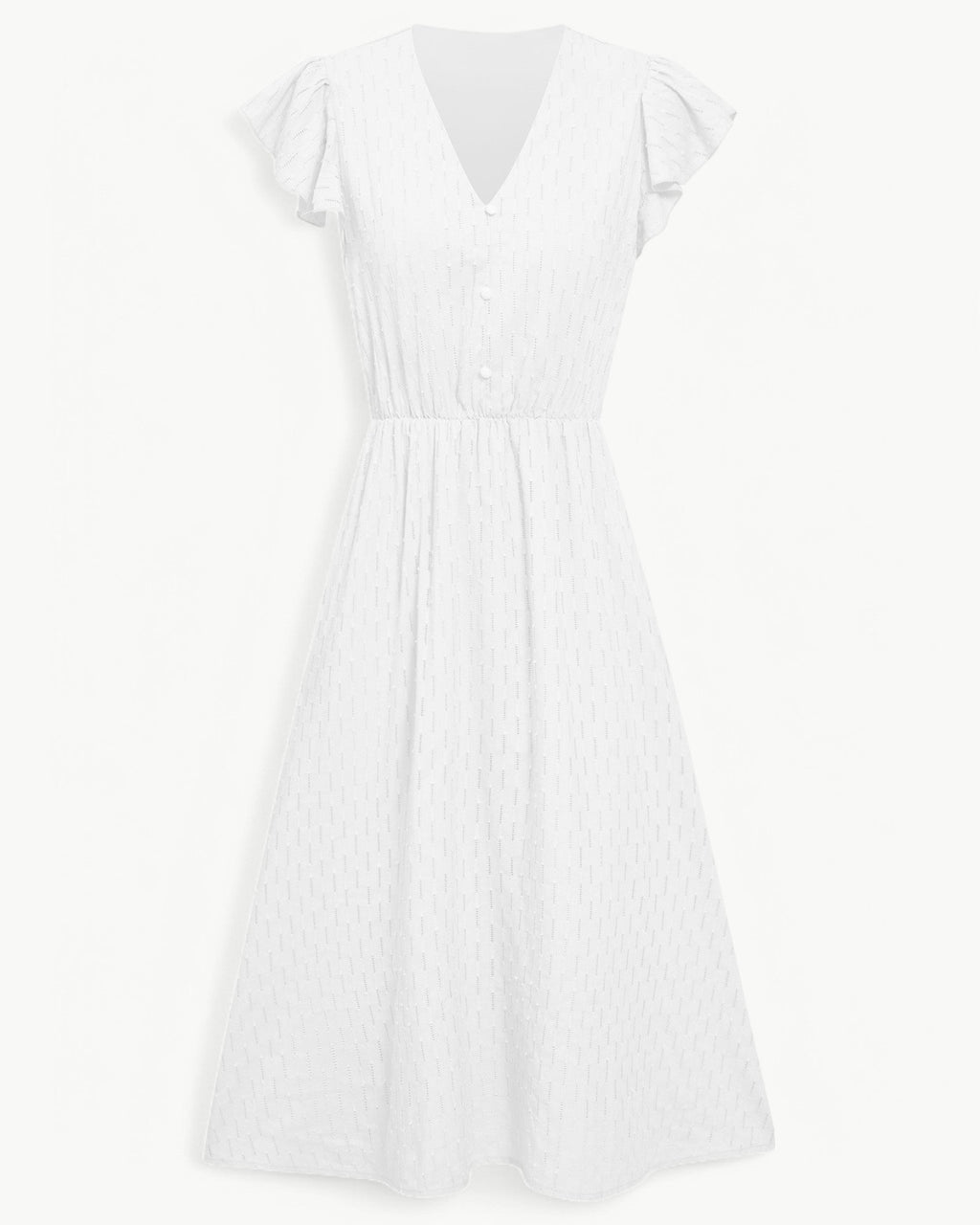 Robe Midi Avec Manches À Volants Pour Femme | Idéal Pour Usage Quotidien Et Occasions