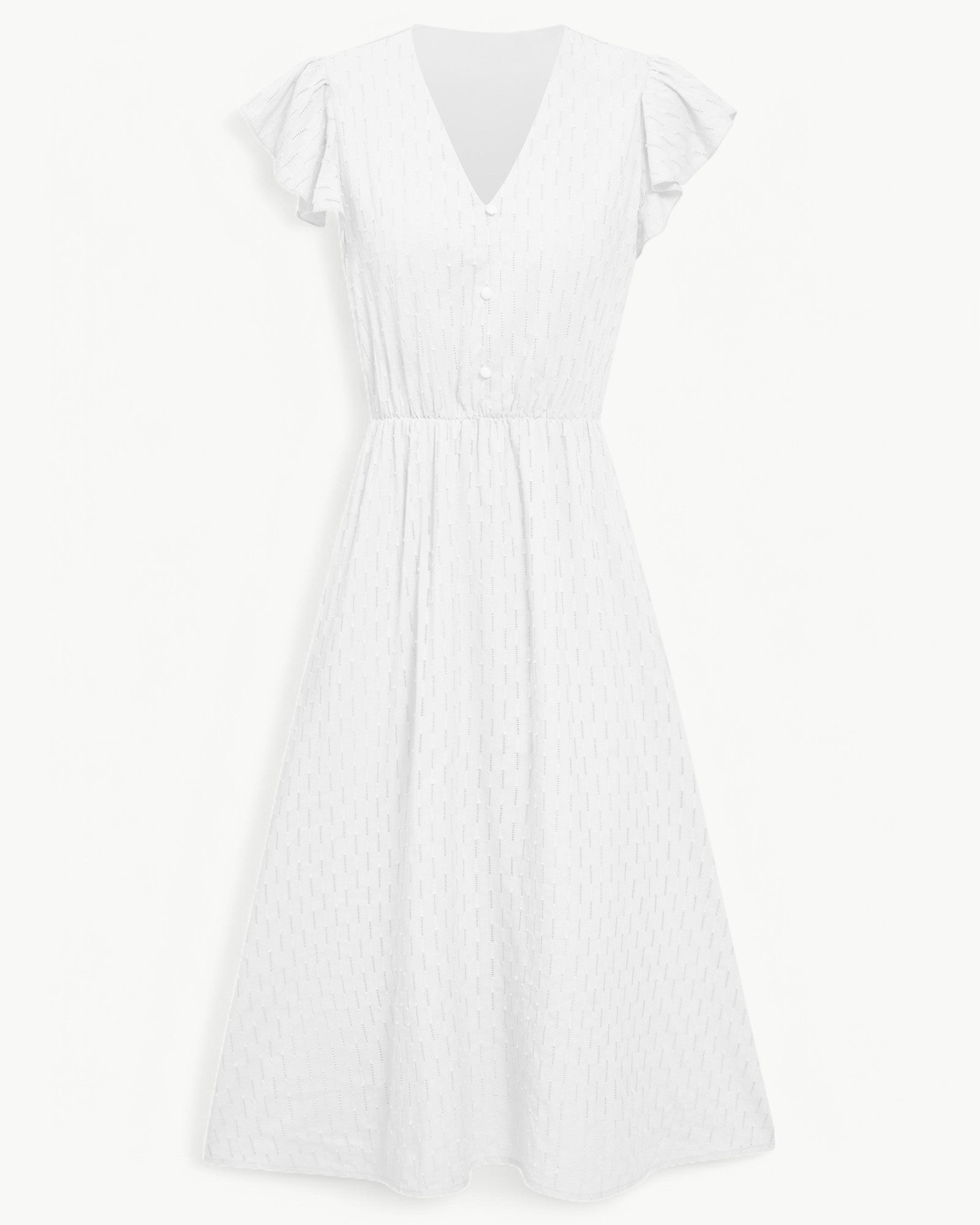 Robe Midi Avec Manches À Volants Pour Femme | Idéal Pour Usage Quotidien Et Occasions