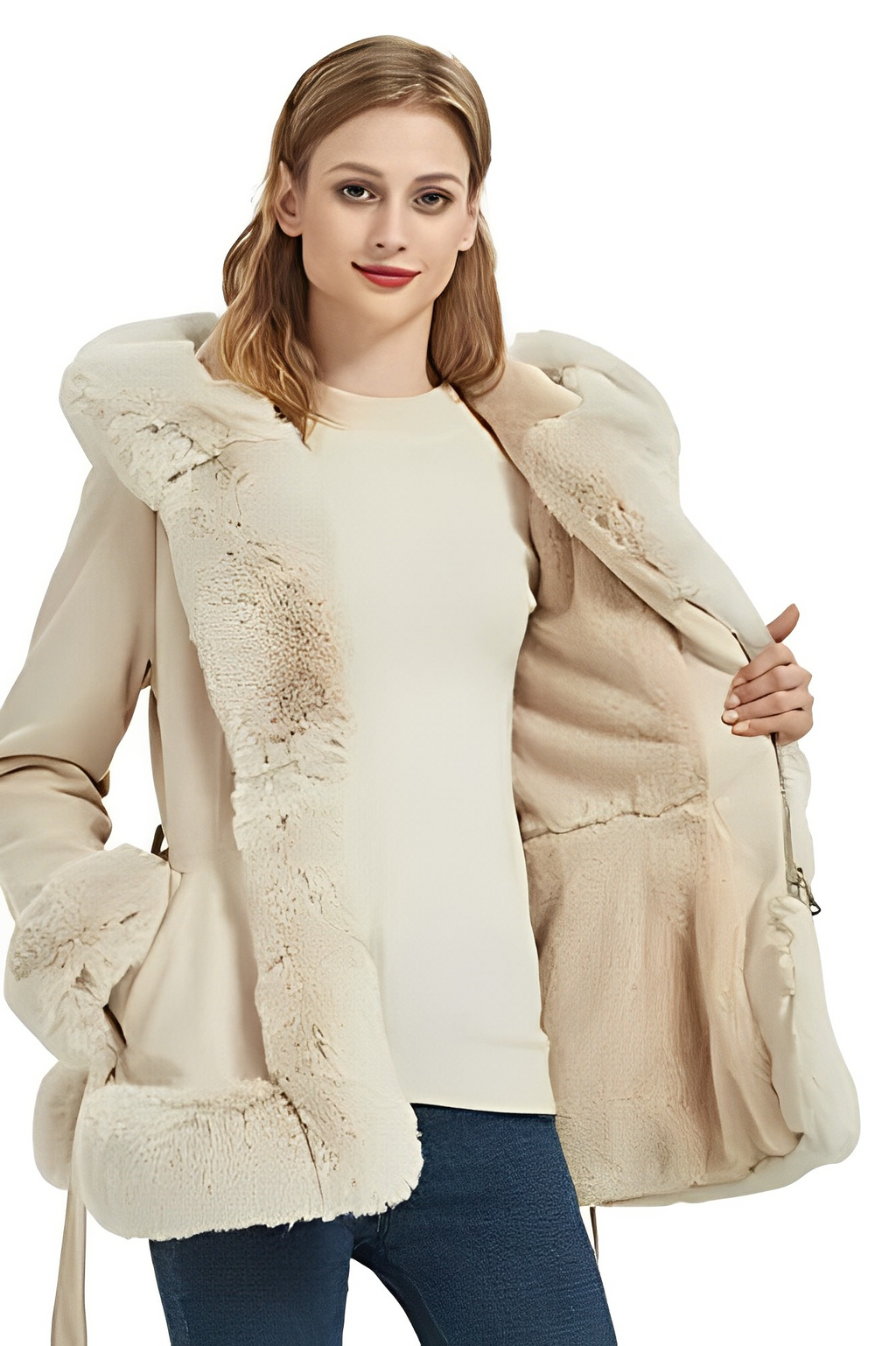Veste à Capuche avec Col Bordé pour Femmes | Idéale pour la Saison Automne-Hiver