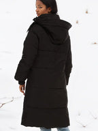 Manteau Long avec Capuche Amovible pour Femme | Idéal pour l’Hiver