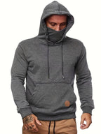 Sweat À Capuche Avec Masque Intégré Et Manches Longues Pour Homme | Idéal Pour Un Usage Quotidien