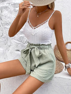 Ensemble Avec Débardeur Sans Manches Et Short Taille Haute Pour Femme | Idéal Pour Les Sorties Estivales