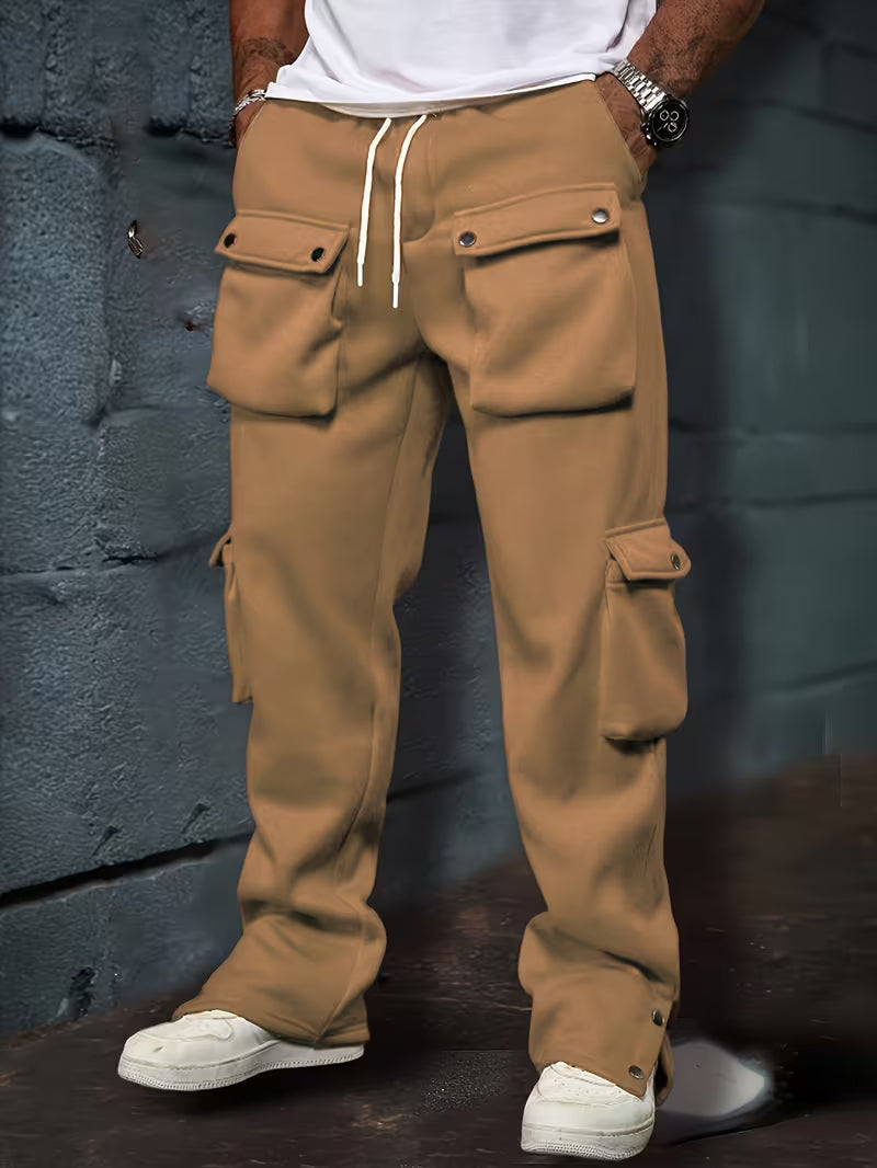 Pantalon Jogger Cargo Avec Taille Élastique Et Poches Multiples Pour Hommes | Idéal Pour Les Tenues Décontractées
